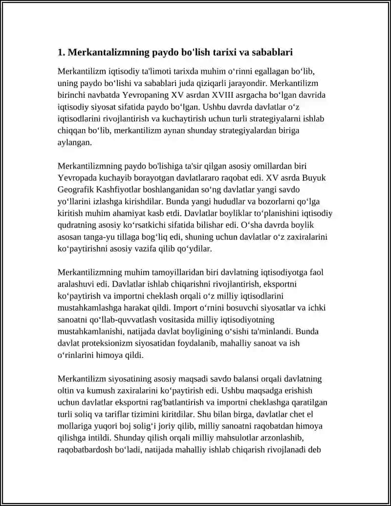 MERKANTALIZM IQTISODIY TALIMOTI 4