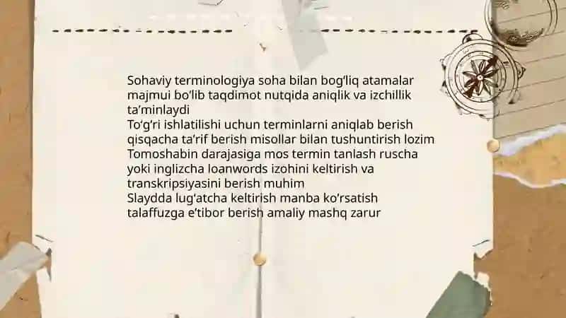 Sohada o'zbek tilining qo'llanishi yuzasidan taqdimot nutqi tayyorlash 4