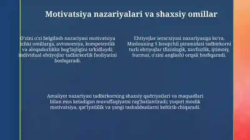 Tadbirkorlik faoliyati motivatsiyasi 4