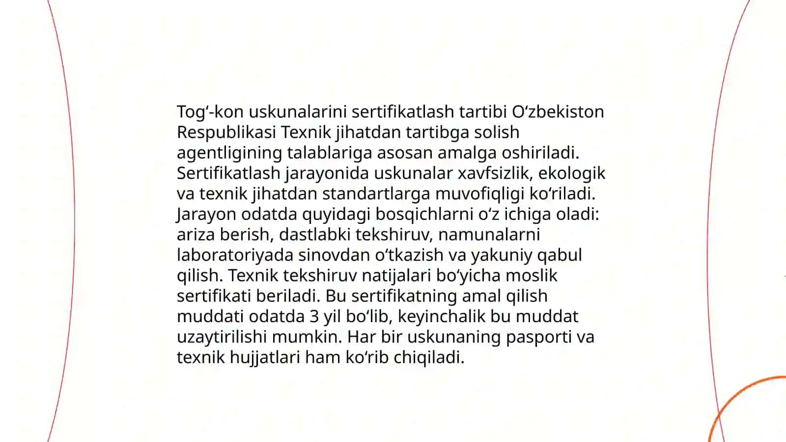 Tog' konchilik sohasida qo'llaniladigan asosiy texnik reglamentlar tahlili 4