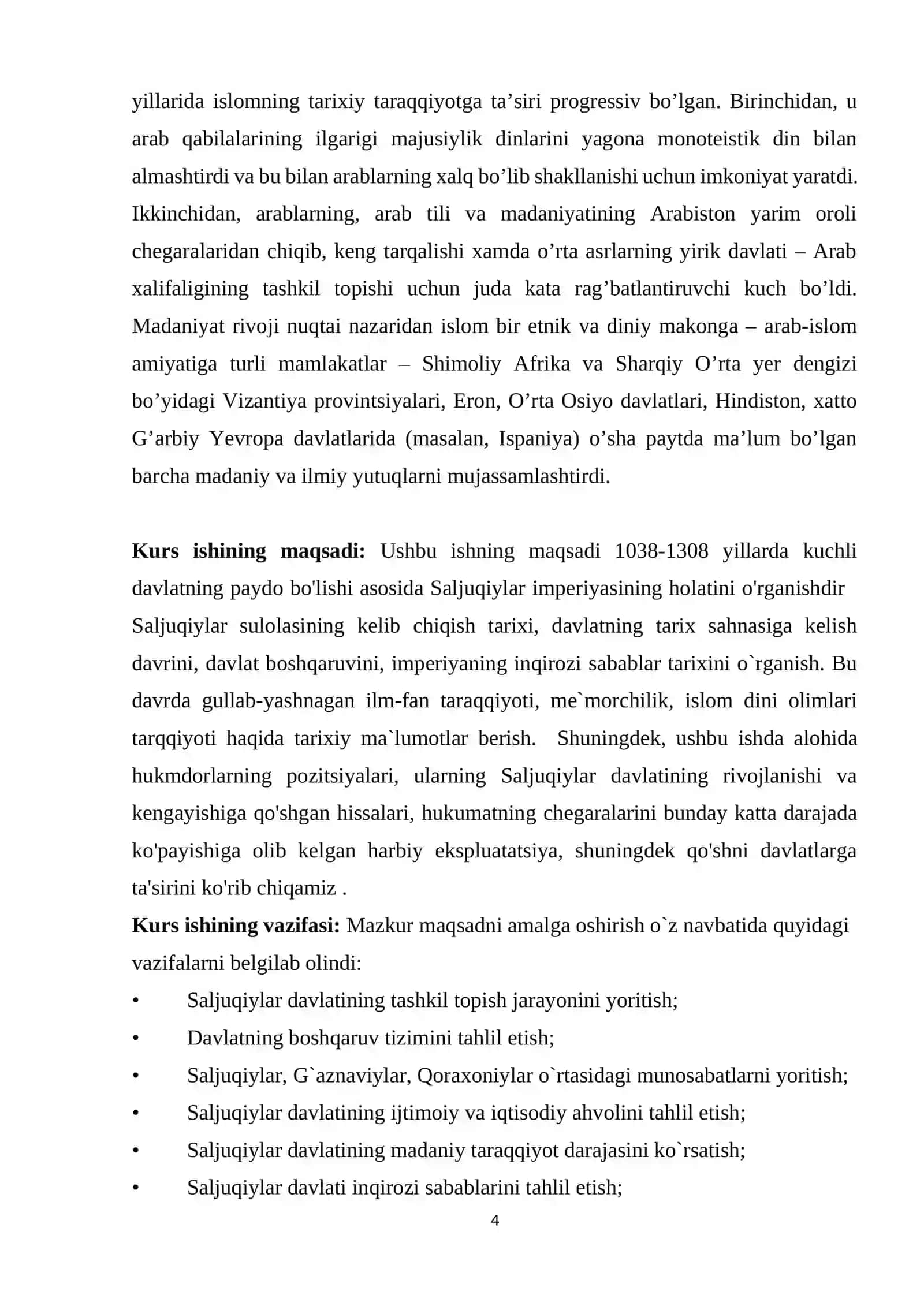 Saljuqiylar davlati tashkil topganida islom dinining ta'siri 4
