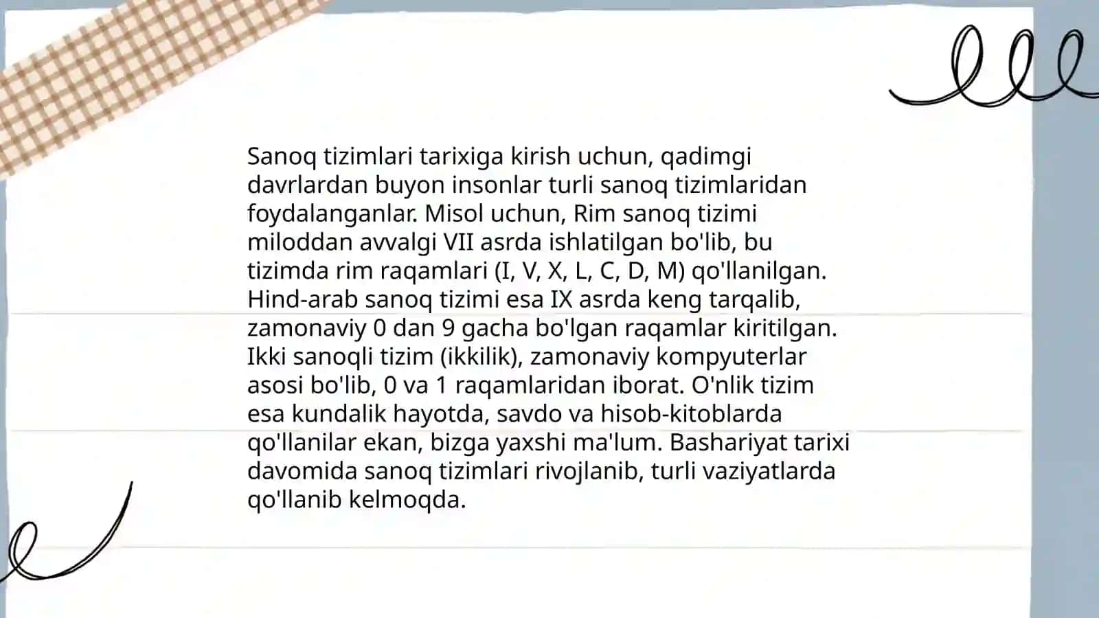 Sanoq tizimlari haqida 4