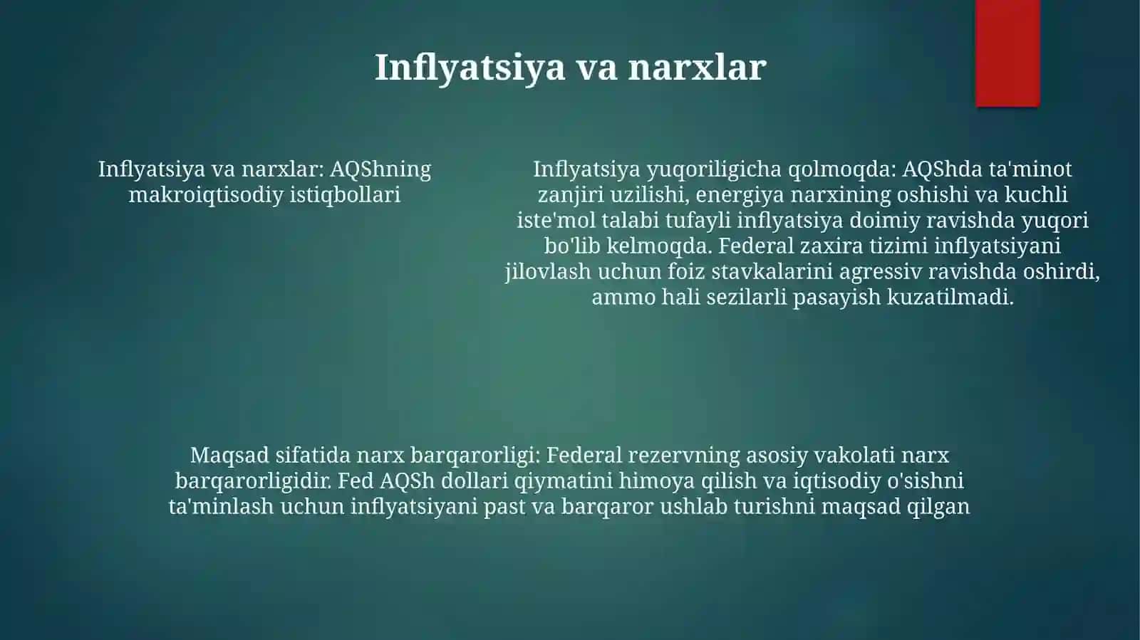 Aqsh Shtatlari MakroiqtisodiyHolatningTahlili 4