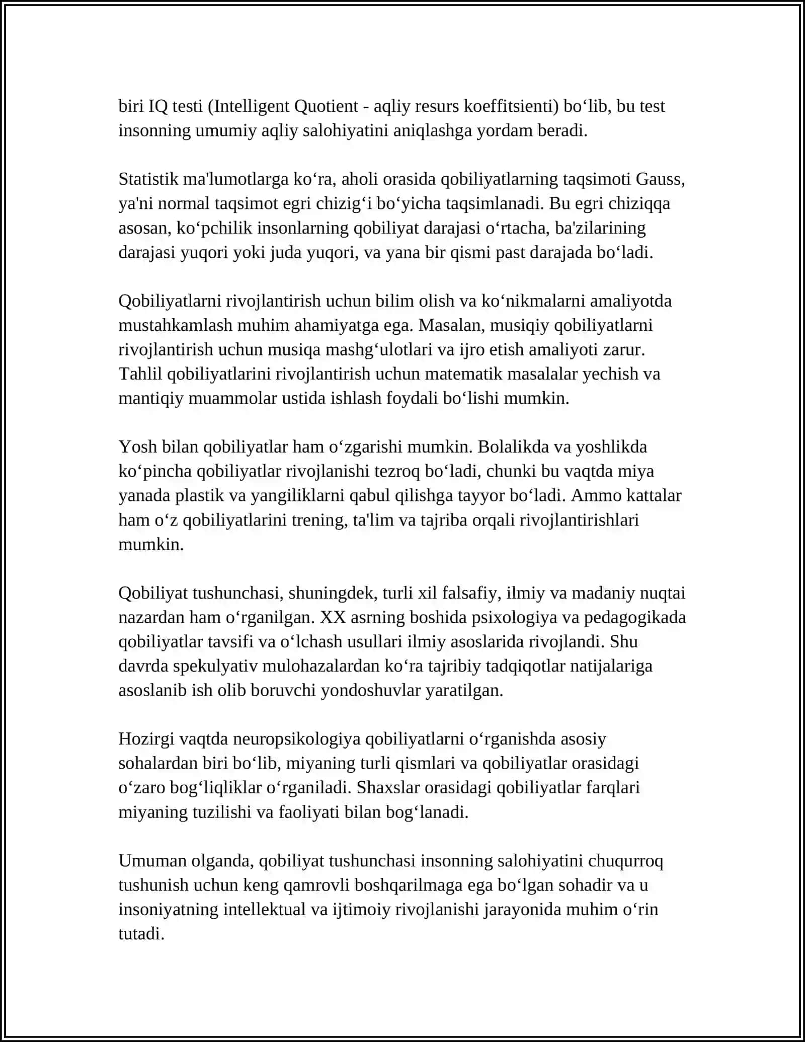 Qobiliyat Va uning Rivojlanishi 4