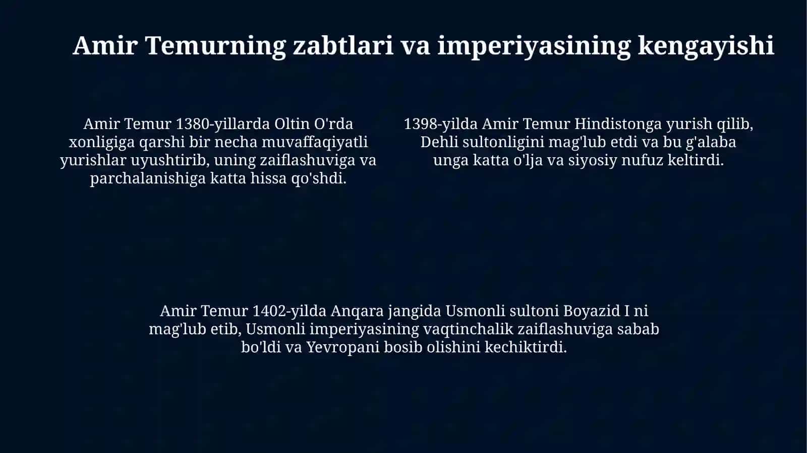 Sohibqiron Amir Temur tarixi 4