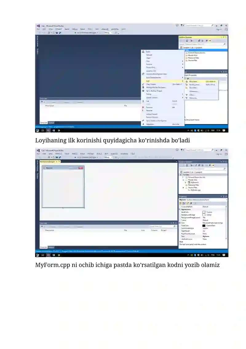 Visual C++ ilovasidan foydlanib “Calculator” 4