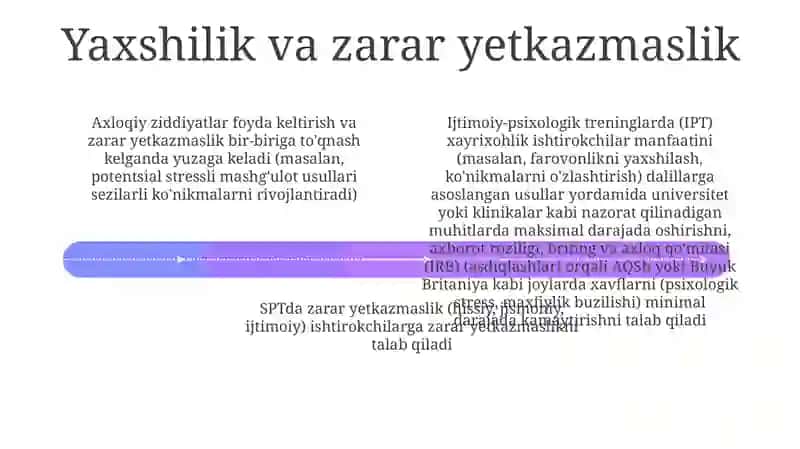 Sotsial-psixologik treningda asosiy axloqiy muammolar 4