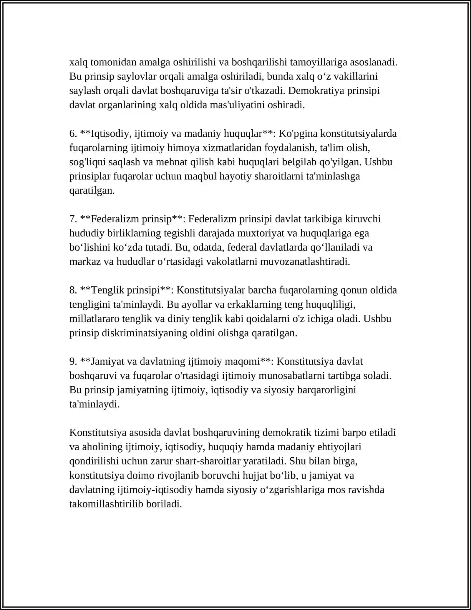 O'ZBEKISTON RESPUBLIKASI KONSTITUTSIYASIDA JAMIYAT, DAVLAT VA HUQUQ MASALALARI 4