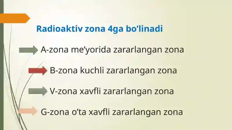 Favqulotda vaziyatni baholash. Radiatsion holat. Radioaktiv zararlanish manbalari. Yadroviy portlash omillari. 4