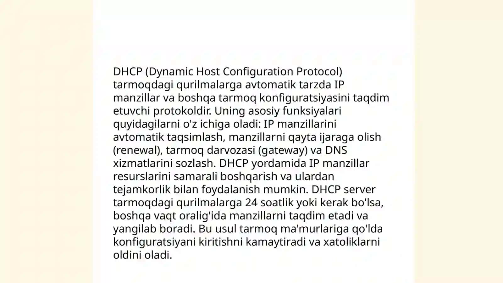 Qo‘shimcha tarmoq xizmatlari 4
