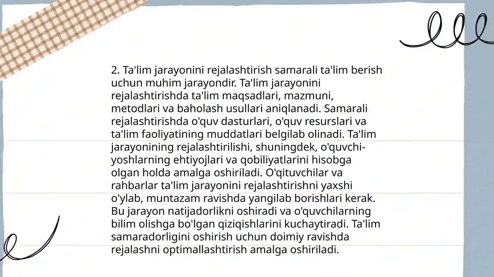 Pedagogik faoliyatni ilmiy tashkil etish 4