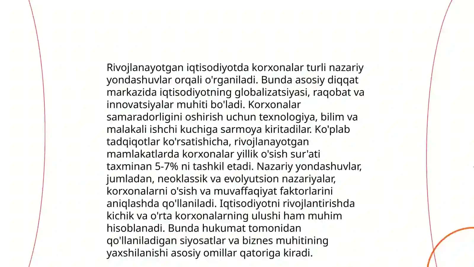 Korxona va milliy iqtisodiyot: asosiy tushunchalar 4