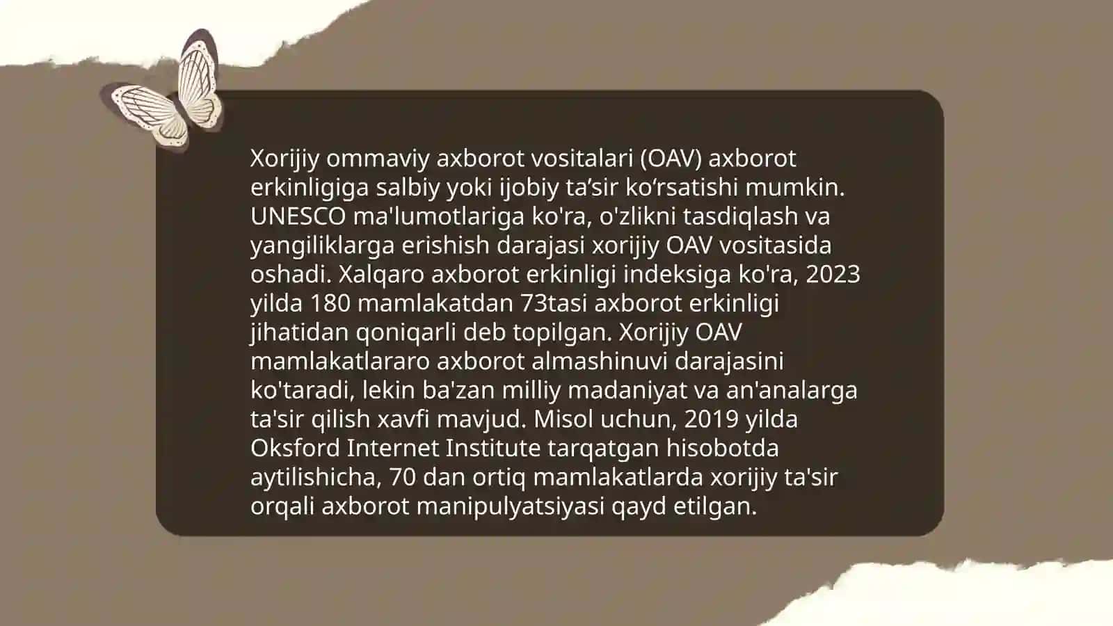 Xorijiy OAVning global media maydonidagi ta'siri 4