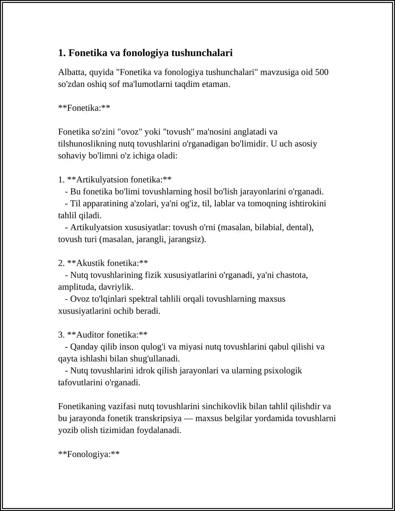 FONETIK FONOLOGIK HODISALAR KURS ISHI PDF 4