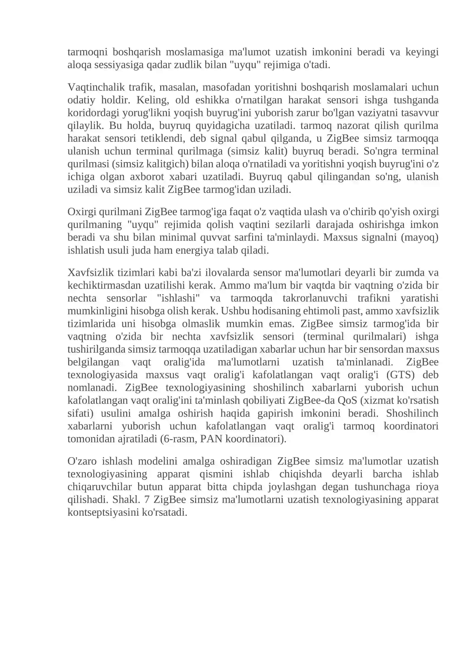 ZigBee simsiz ma'lumot texnologiyasi 4