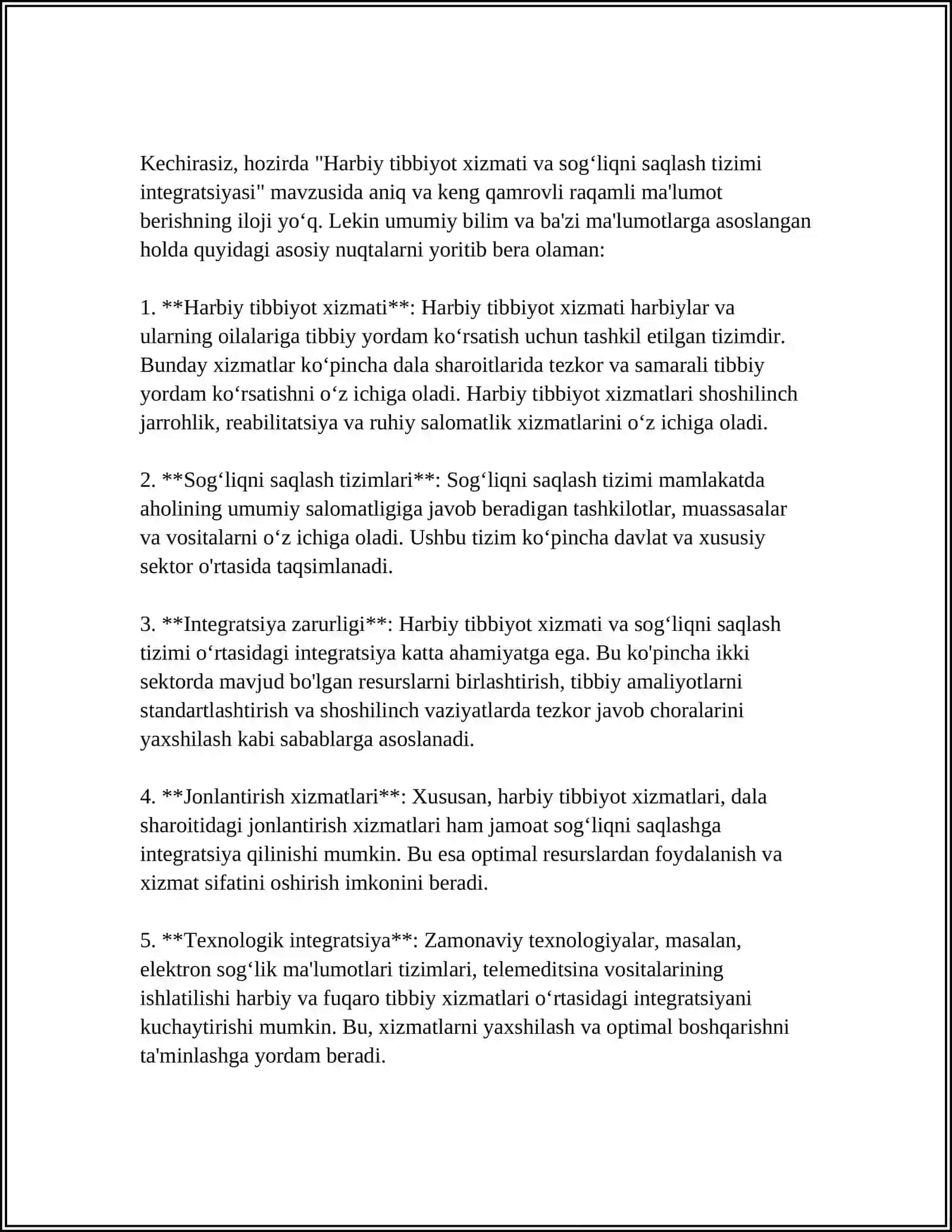 TINCHLIK DAVRIDA HARBIY QISM TIBBIYOT XIZMATINING BOSHQA XIZMAT TURLARI VA SOGʻLIQNI SAQLASH VAZIRINING MAHALLIY DAVOLASH-PROFILAKTIKA MUASSASALARI BILAN HAMKORLIGI 4