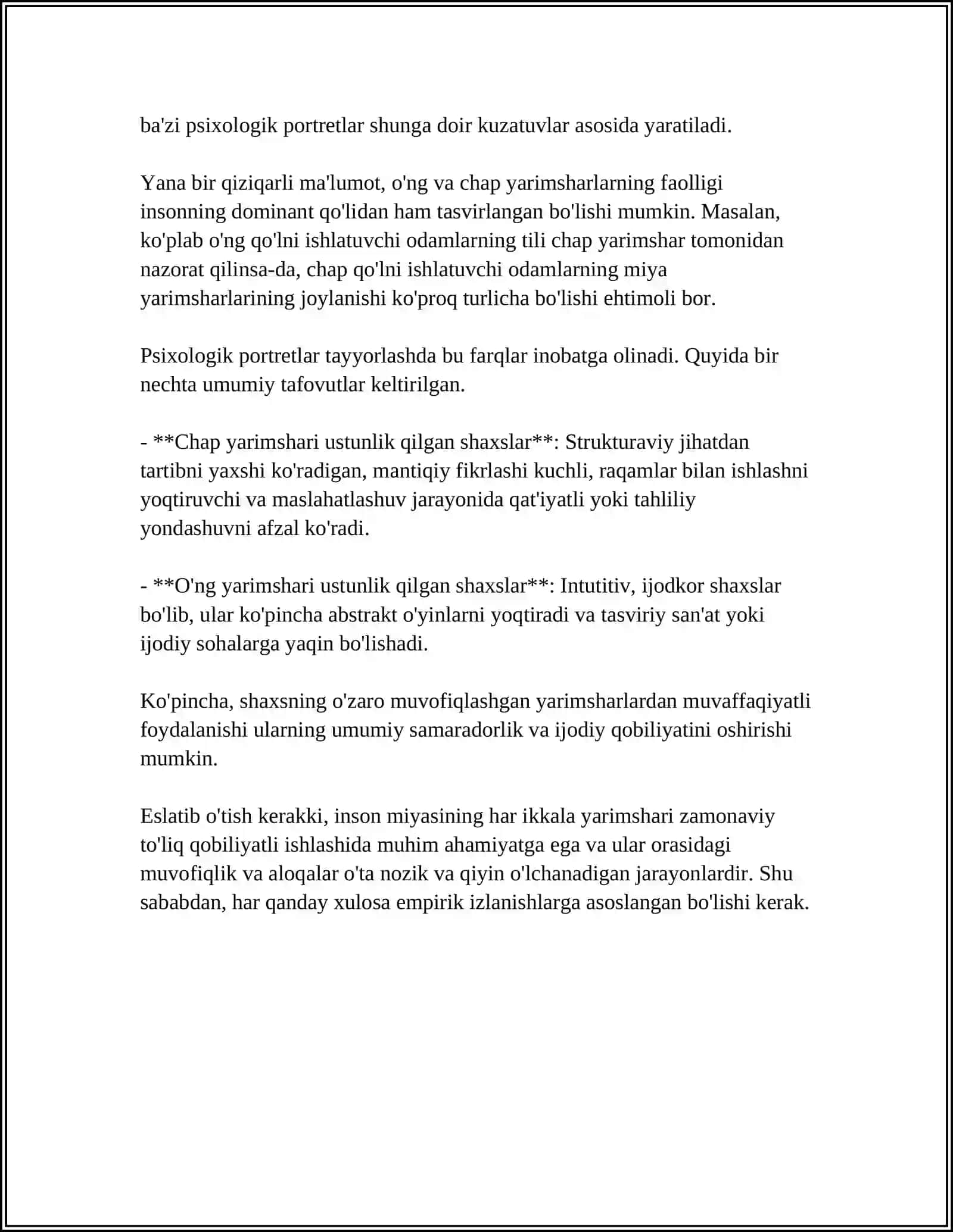 Yuz yarimsharlari va psixologik portretlar 4