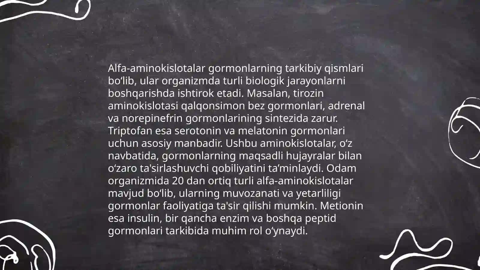 Alfa-aminokislotalar-kofermentlar, gormonlar va vitaminlar 4