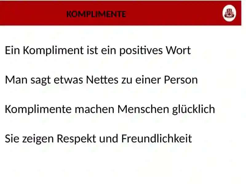 FREIZEIT, KOMPLIMENTE 4