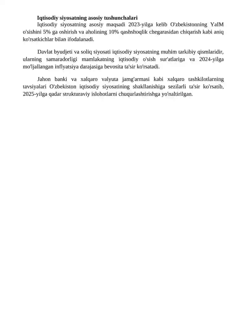 Iqtisodiy siyosat asoslari va tarkibi 4
