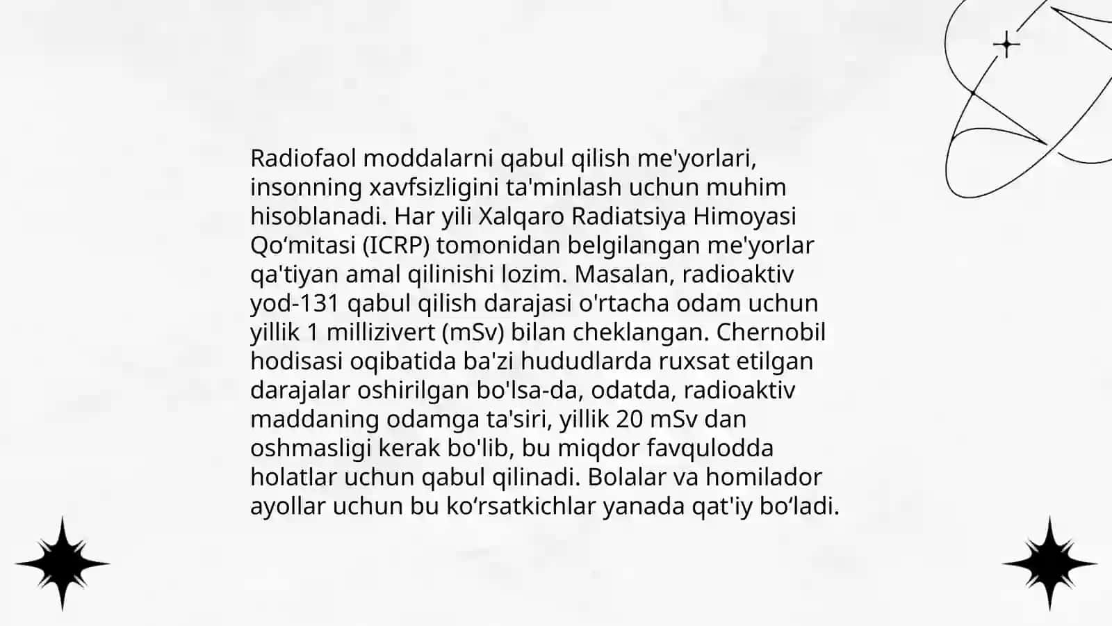 Radiofaol moddalarni qabul qilish meyorlari 4