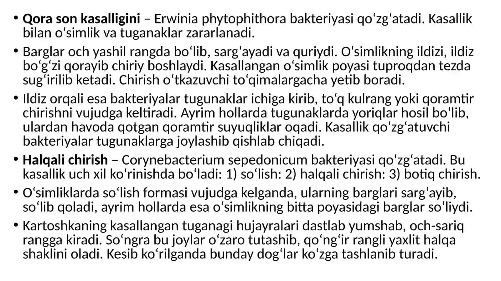 Kartoshka kasalliklari va ularga qarshi kurashish choralari, Fitoftarioz, Altenarioz 4