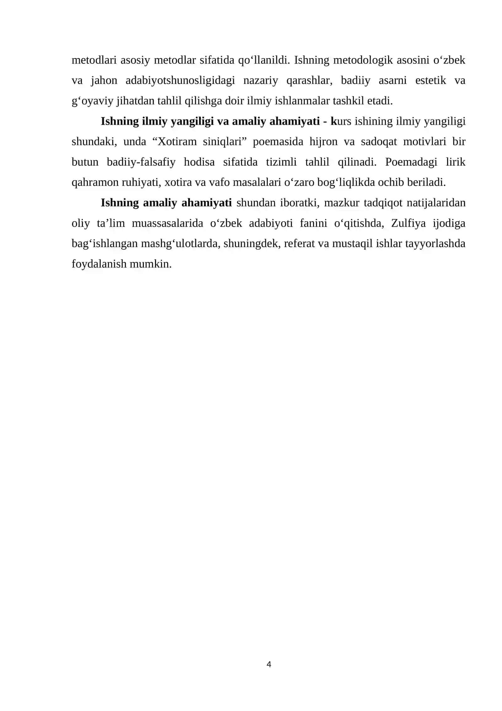 Zulfiya sheʼriyatida hijron va  sadoqatning oʻzgacha talqini 4
