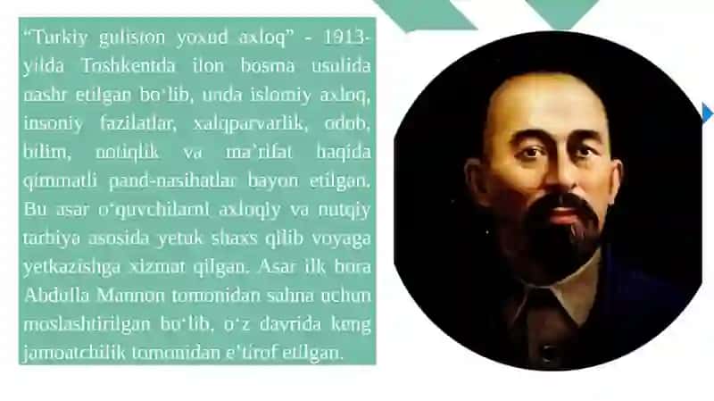 ABDULLA AVLONIYNING “TURKIY GULISTON YOXUD AXLOQ” ASARIDA NOTIQLIK. 4