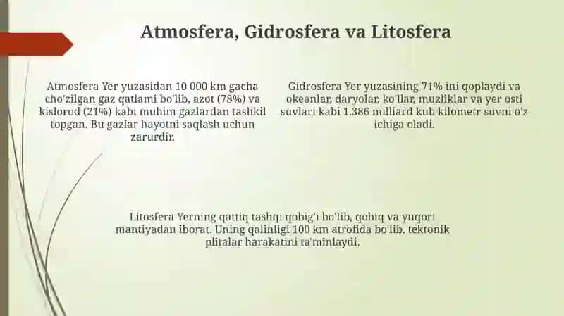 Biosfera va uning tarkibiy qismlari 4