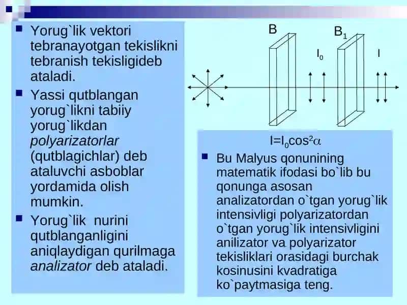 Yorug`likning qutiblanishi va dispersiyasi 4