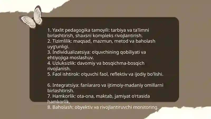 Shaxsning rivojlanishi tarbiyasi va ijtimoiylashuvi. Yaxlit pedagogika jarayoni 4