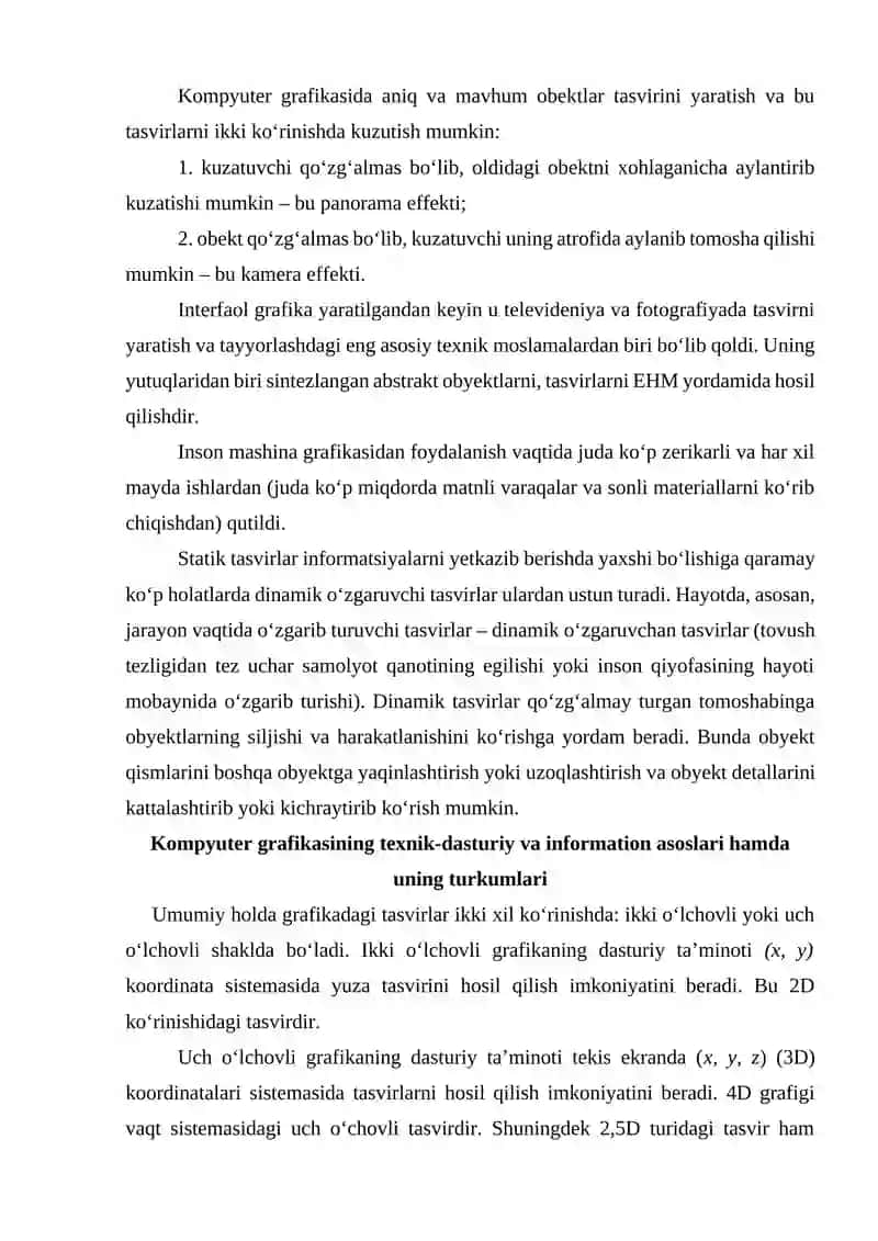 Kompyuter grafikasi turlari va zamonaviy grafik formatlar 4
