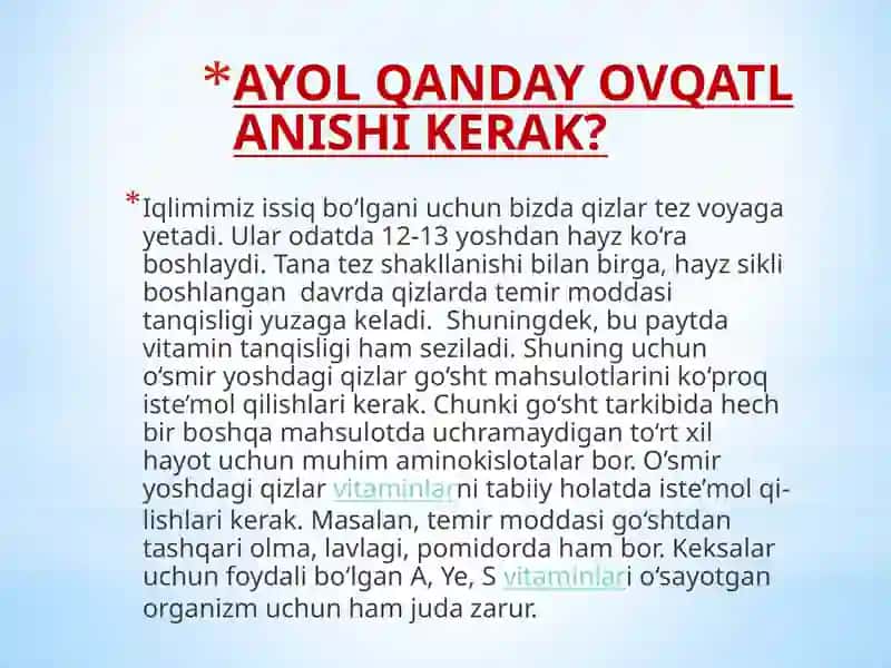 SOG`LIK TUMAN BOYLIK 4