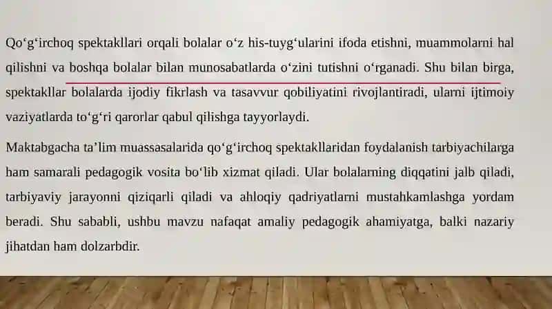 Qo’girchoq spektakllar orqali ahloqiy saboqlar berish 4