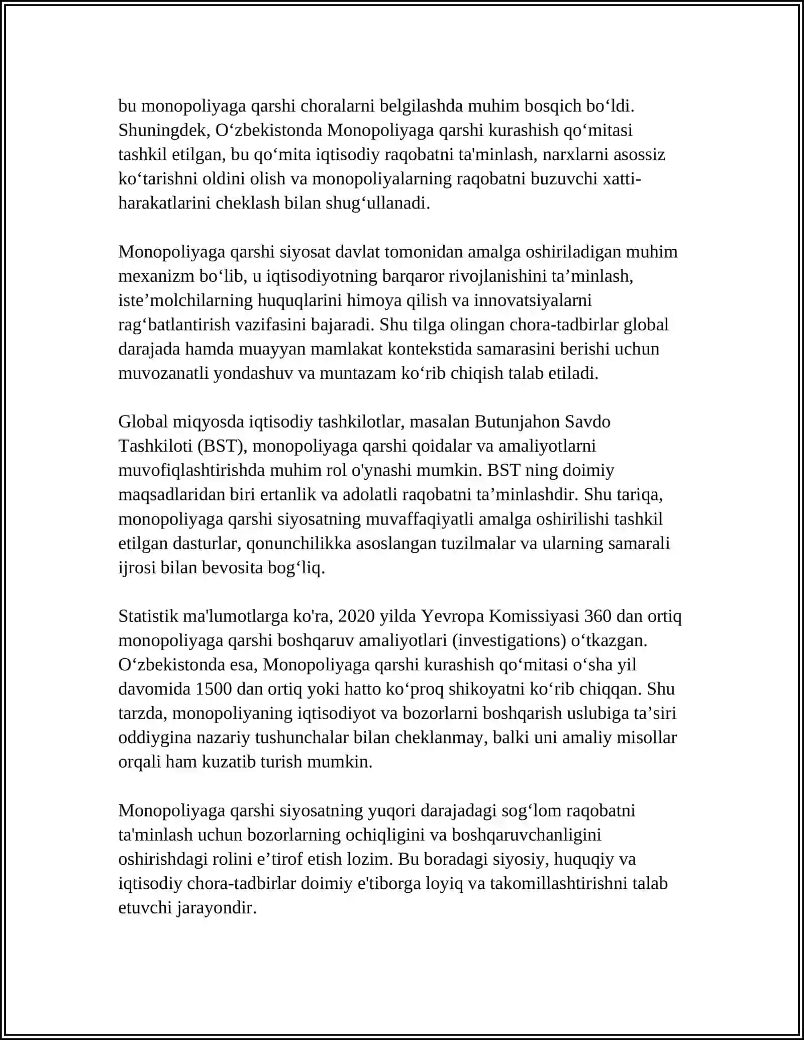 MANAPOLYANI TARTIBGA SOLISH VA ADOLATLI RAQOBATNI TA'MINLASH SIYOSATI 4