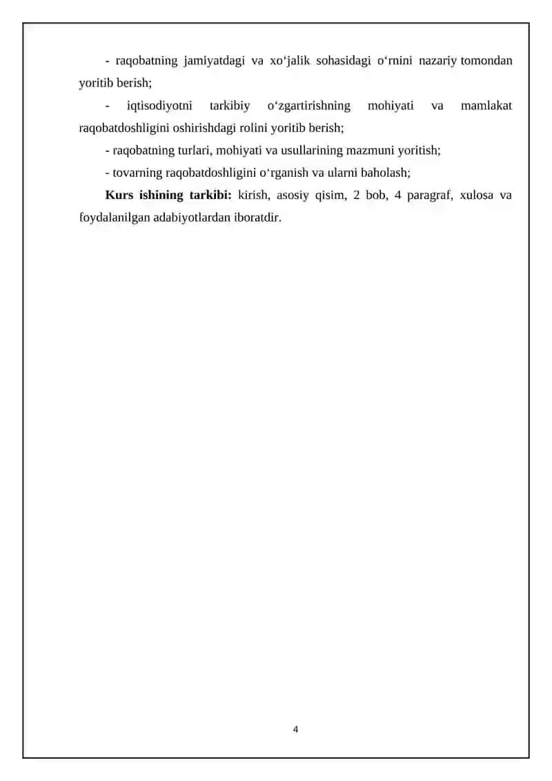 Raqobatning turli modellarida narxning shakllanish xususiyatlari 4