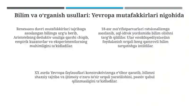Yevropa mutafakkirlarining asarlarida tarbiyaga oid qarashlar 4
