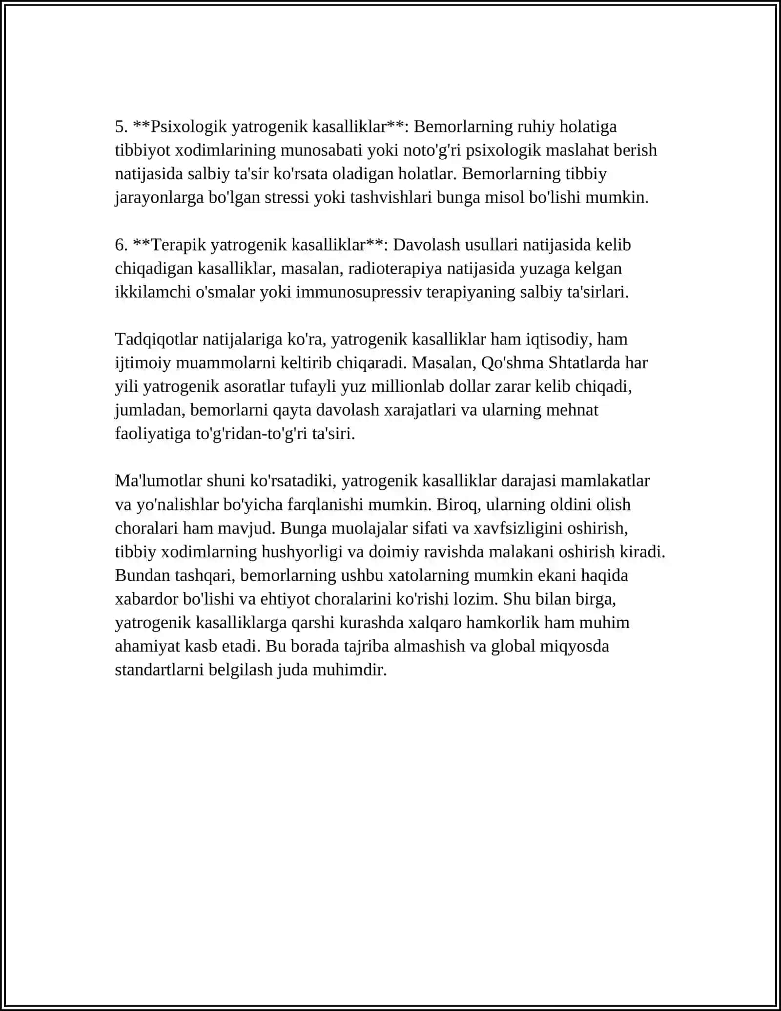 HOZIRGI ZAMON TIBBIYOTIDA YATROGENIYA MUAMMOLARI 4