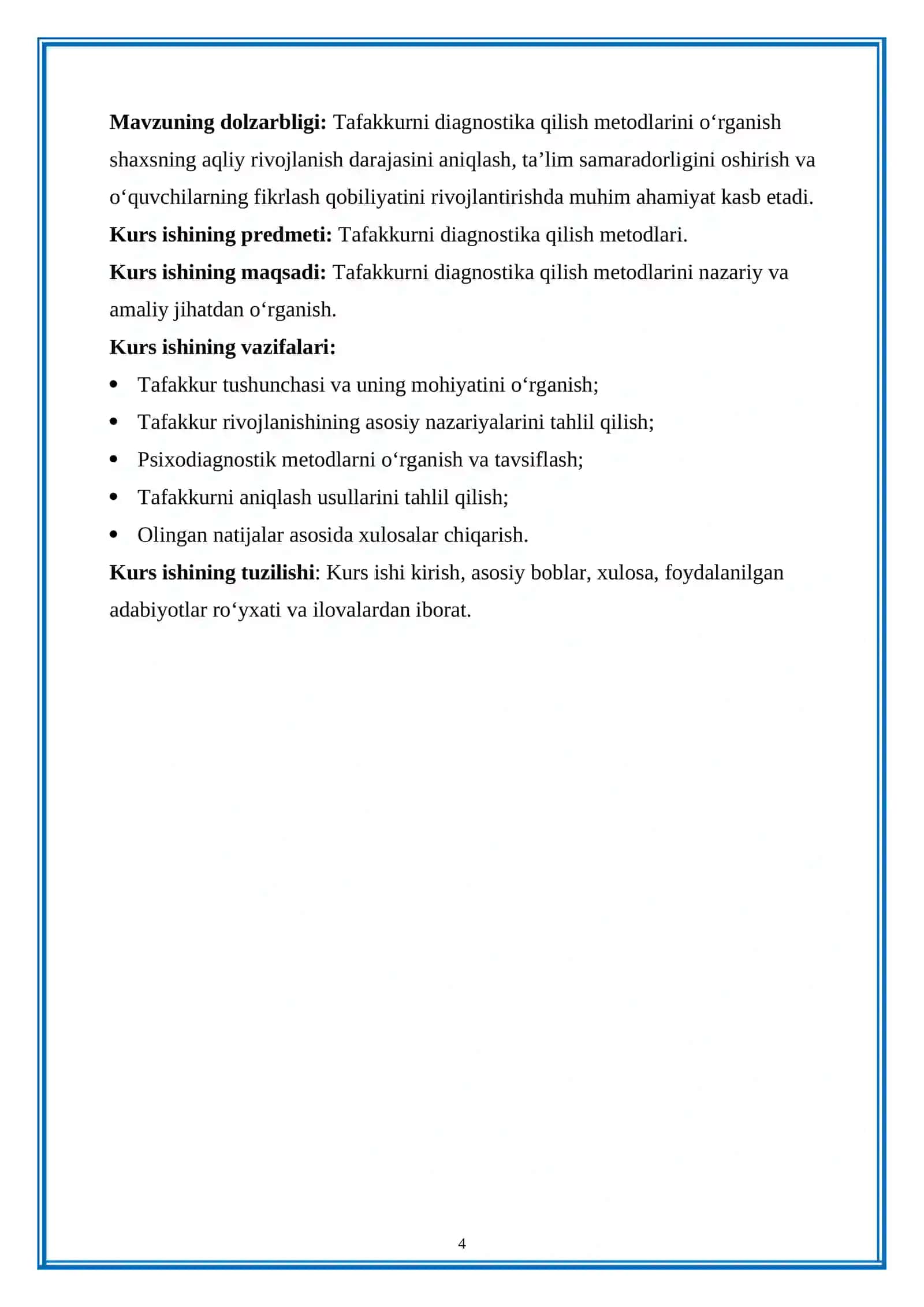 Tafakkurni diagnostika qilish metodlari 4