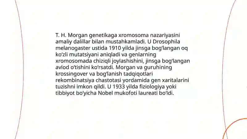 Irsiyotning xromosoma nazariyasi 4