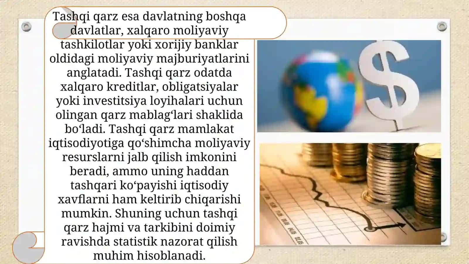 Ichki va tashqi qarz, qisqa va uzoq muddatli qarzni statistik qayd etish. 4