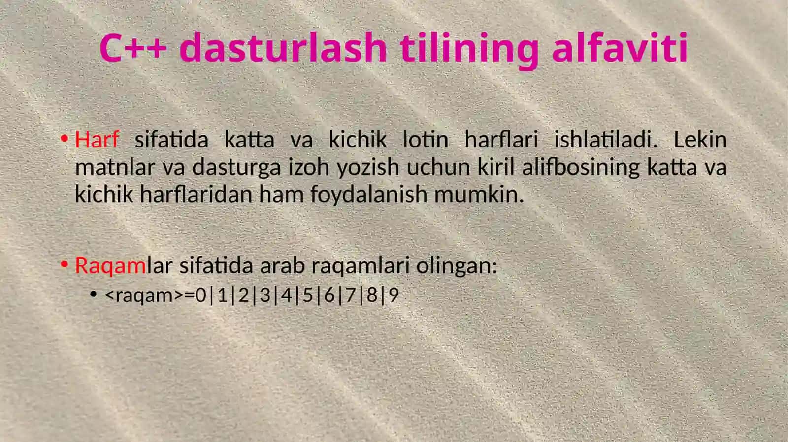 C++ dadasturtuzulishi 4