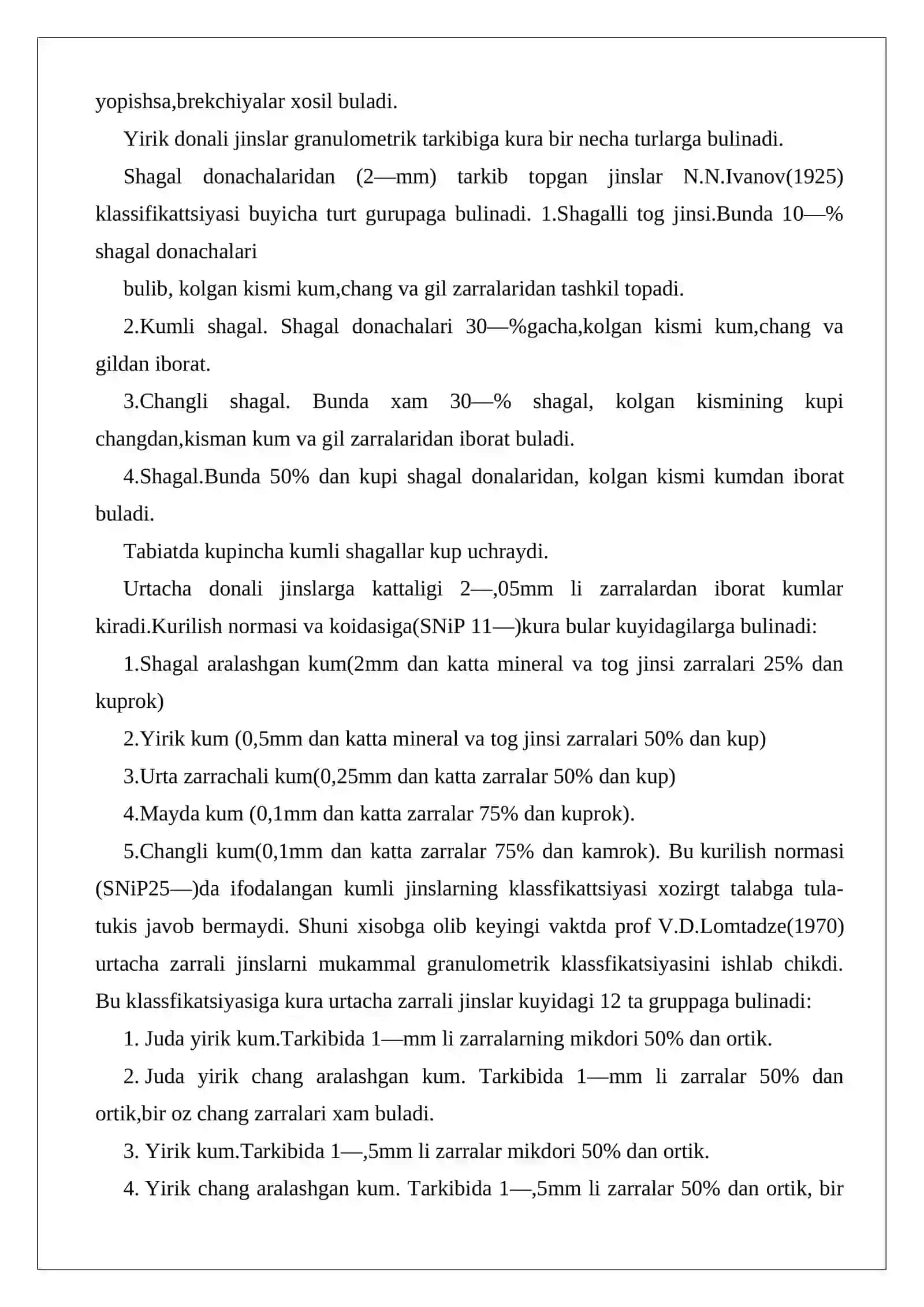 Tog’ jinslarining muhandislik-geologik tasnifi 4