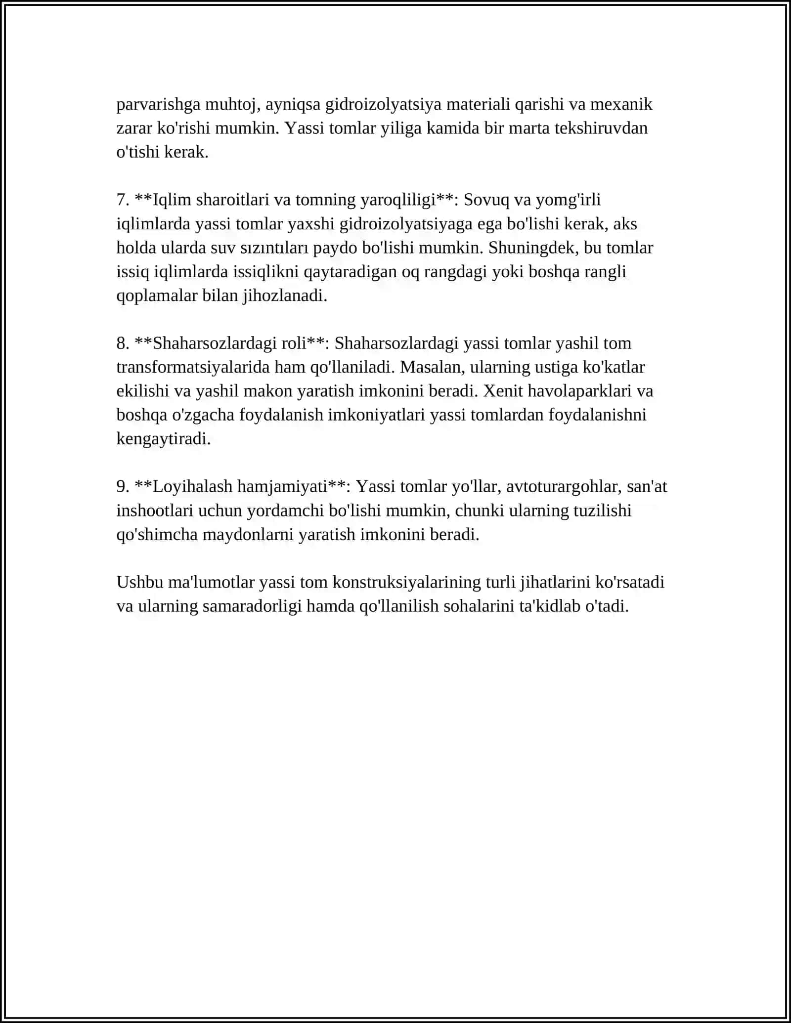TURAR-JOY BINOLARINING TOM KONSTRUKSIYALARI VA ULARNING TURLARI 4