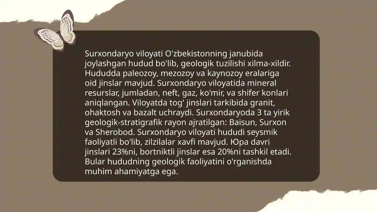 Boysun tog'larining relyefi 4