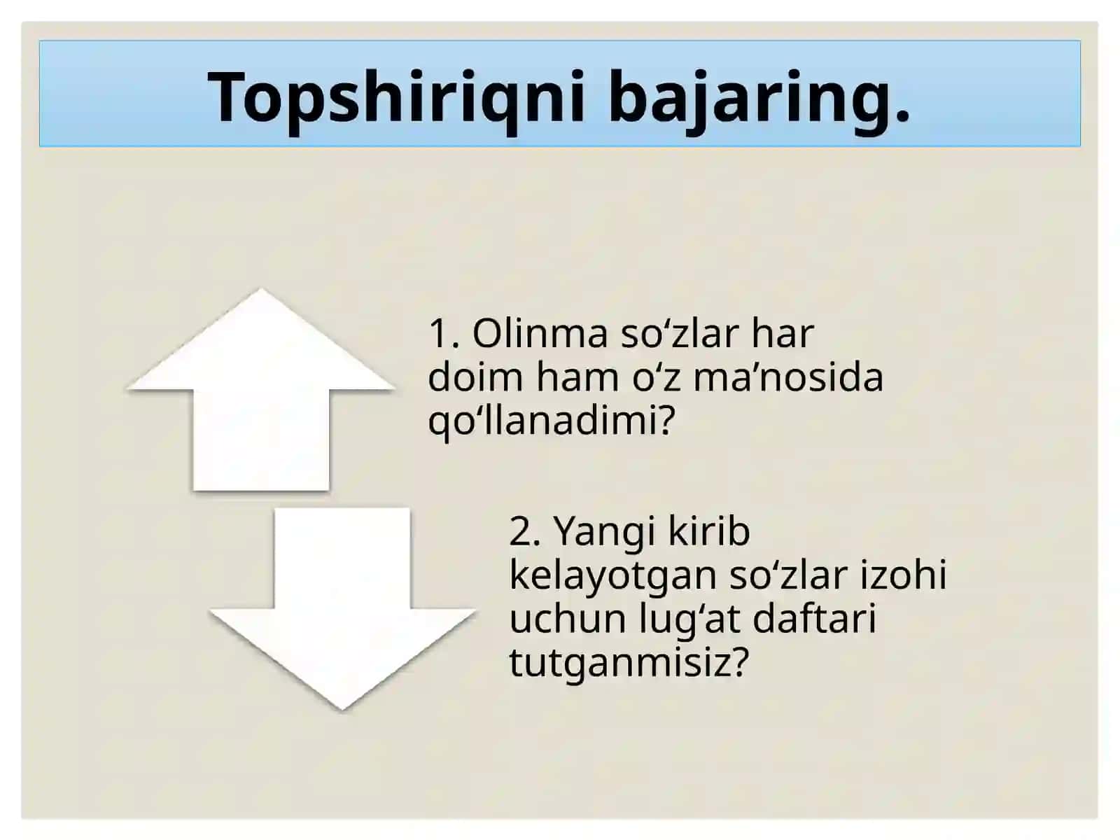 5-sinf. Yangi paydo bo'lgan so'zlar tahlili 4