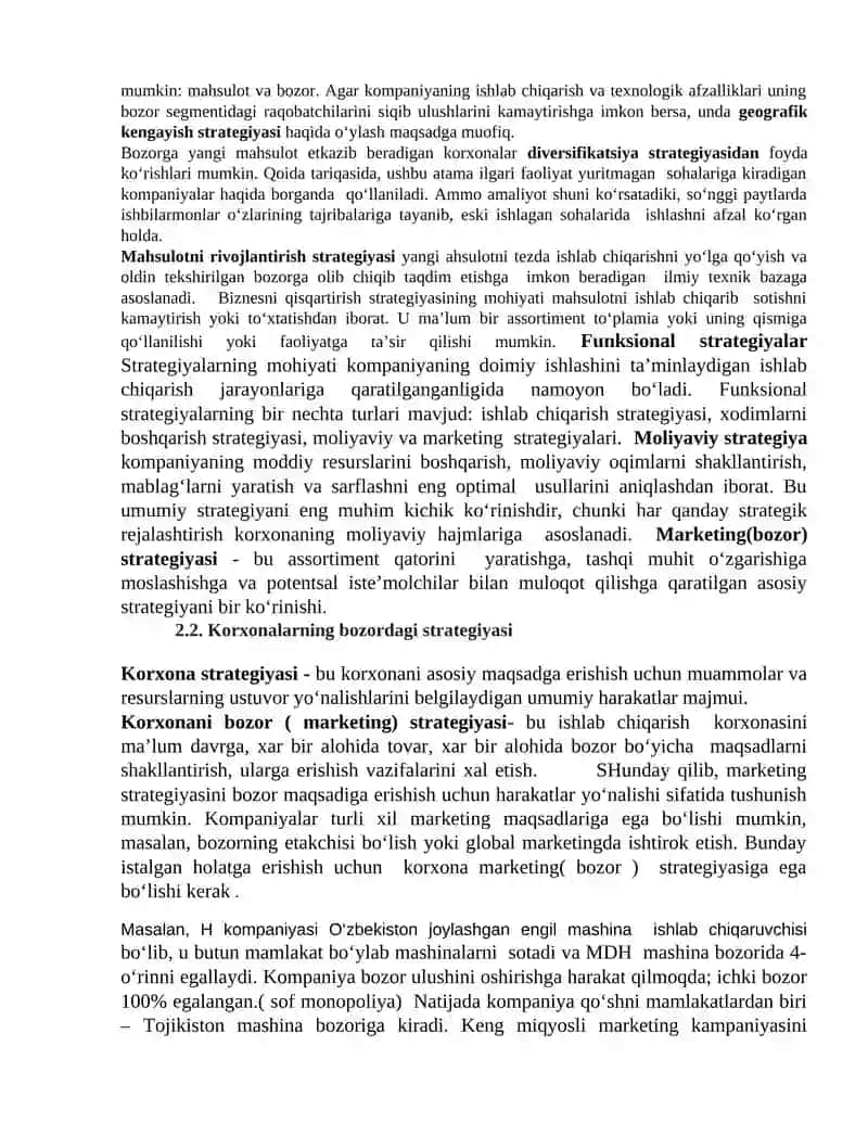 Korxona strategiyasi 4