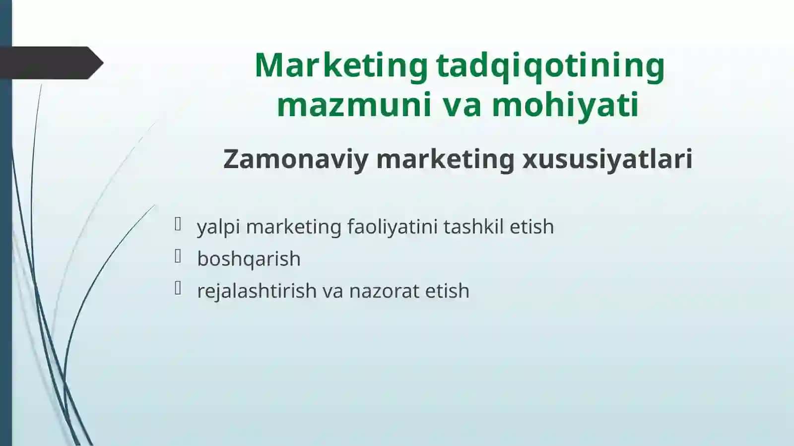 TURIZM VA MEHMONXONA XO`JALIGI FAOLIYATINING MARKETING TADQIQOTLARI 4