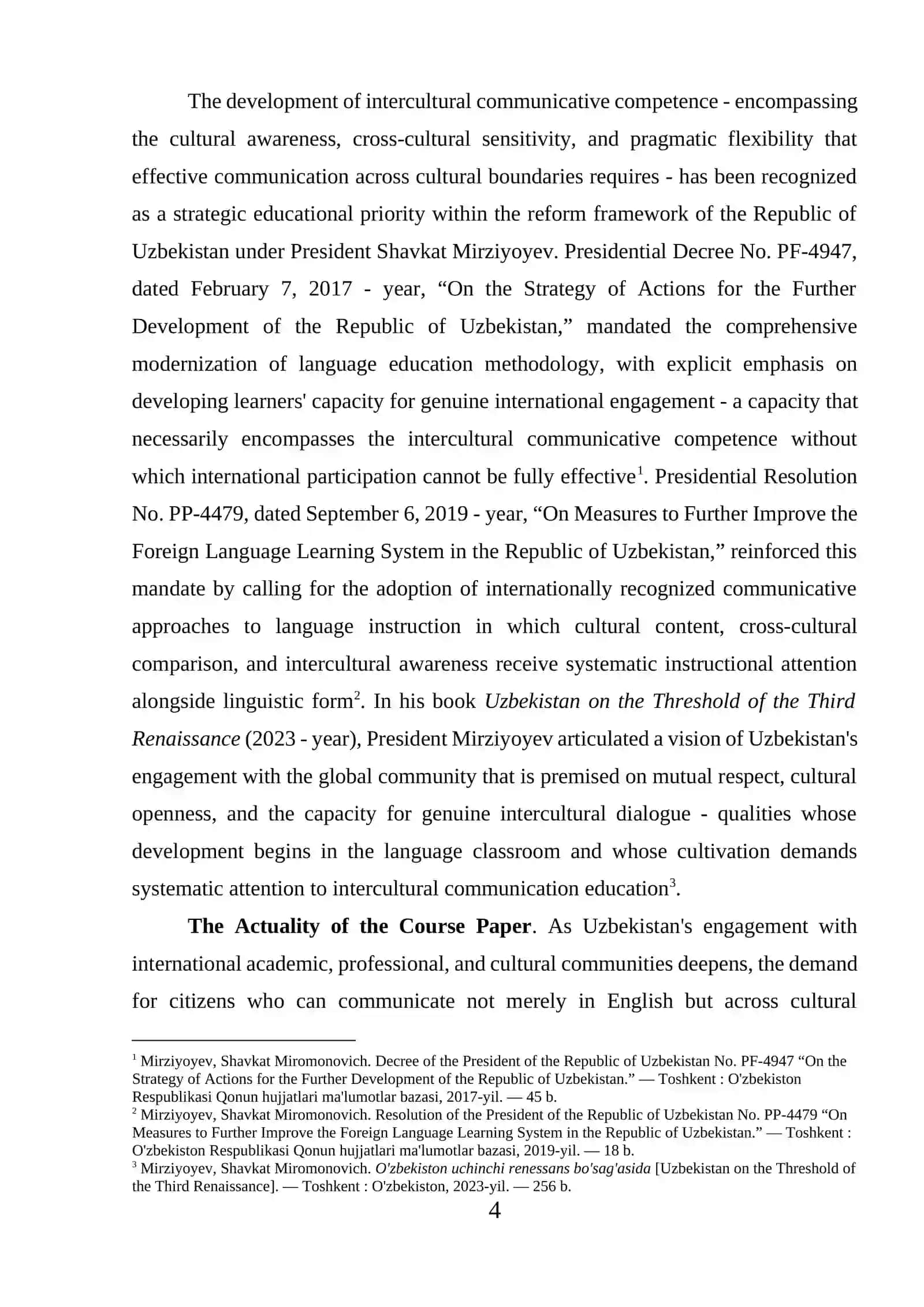 Course Paper on Teaching Intercultural Communication 4