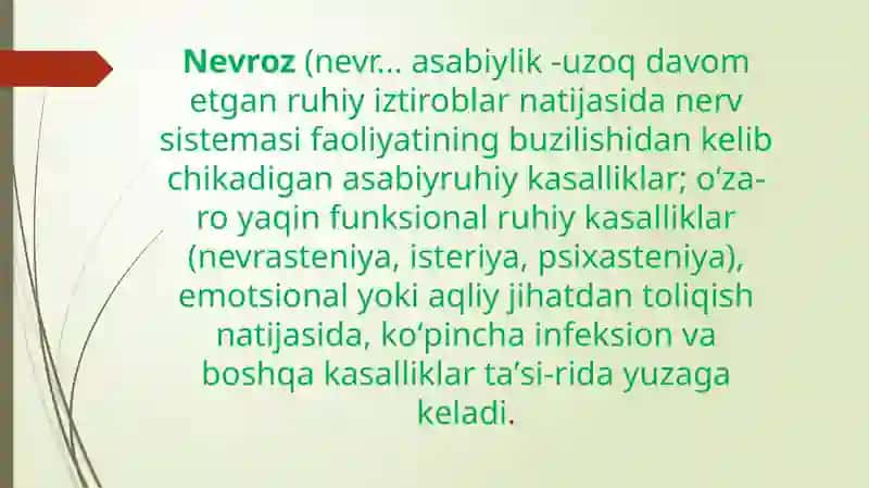 NEVROZ QANDAY KASALLIK 4